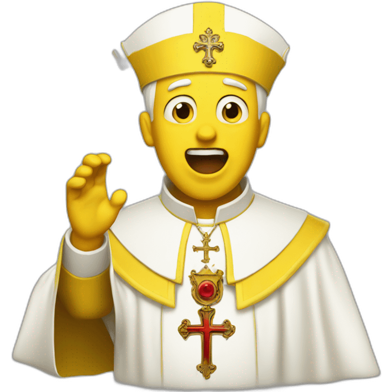 The Screaming yellow pope  emoji