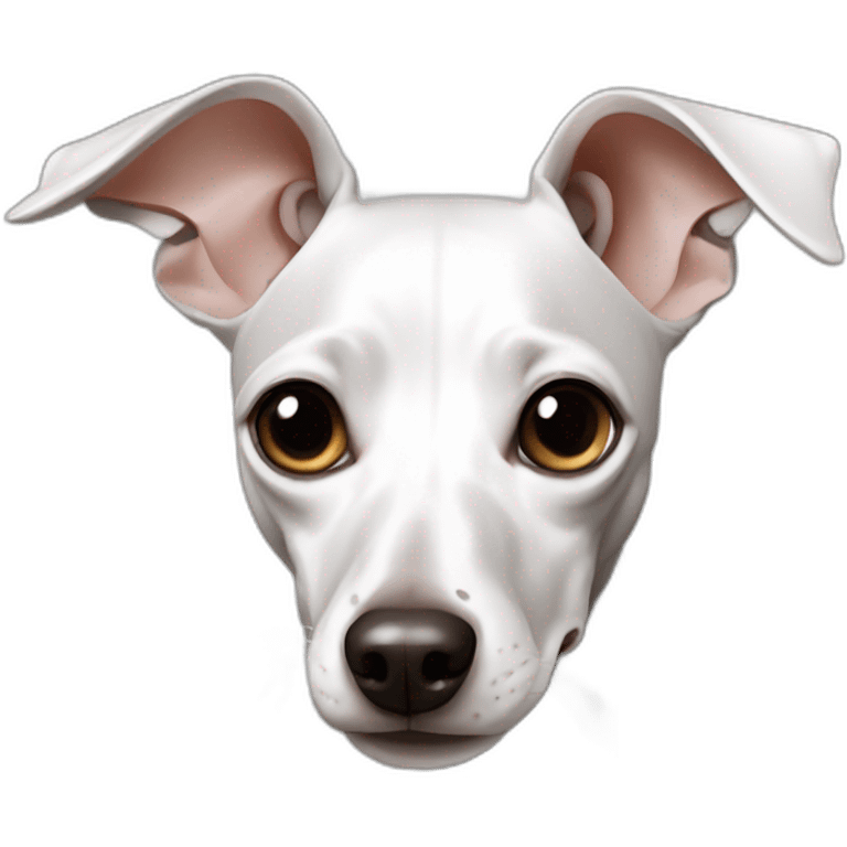 Twin white italian greyhound  emoji