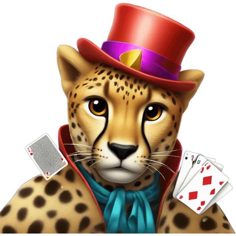 Cheetah doing magic emoji