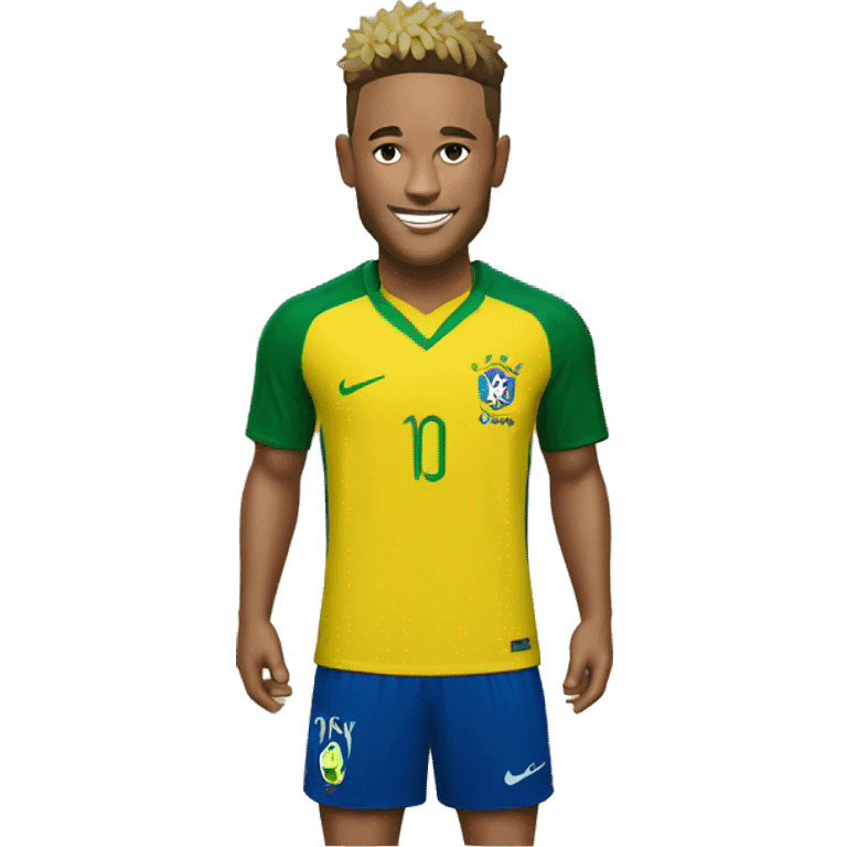 neymar jr, with the brazil shirt emoji