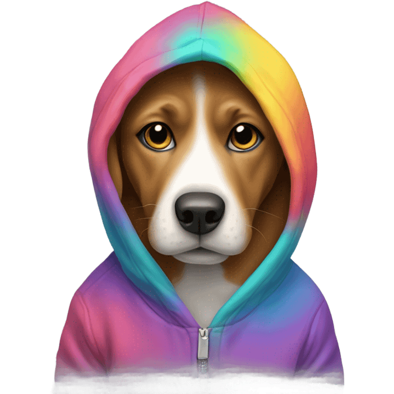 dog wearing hoodie emoji