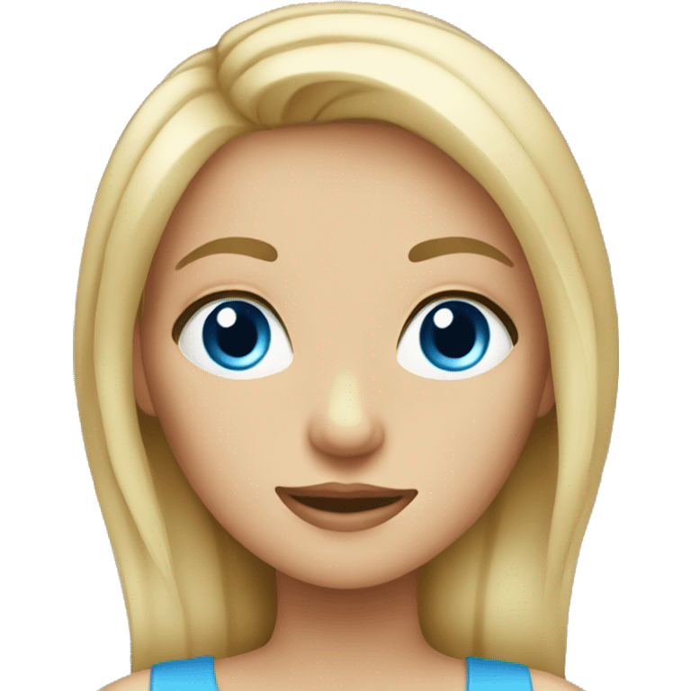 Blond girl with blue eyes  emoji