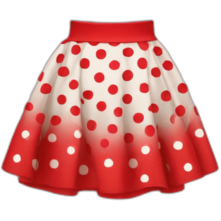 RED SKIRT WITH DOTS emoji