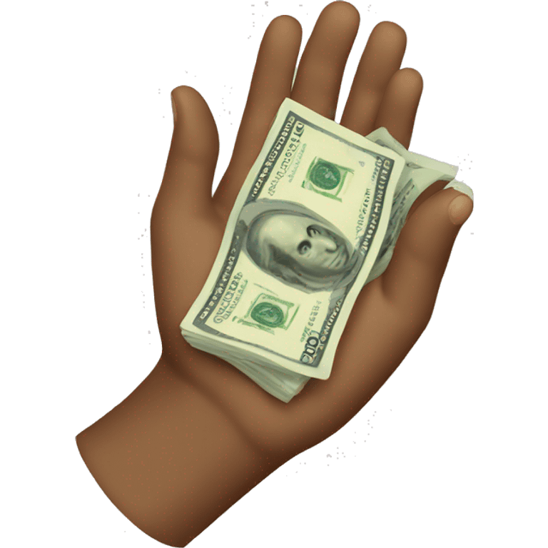 hand holding money emoji