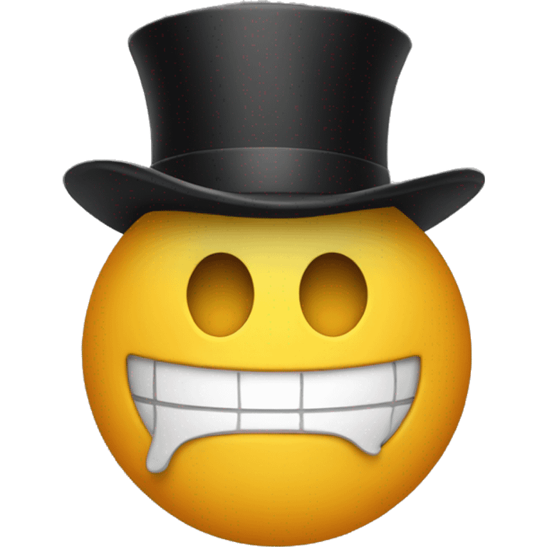 emoji with tophat emoji