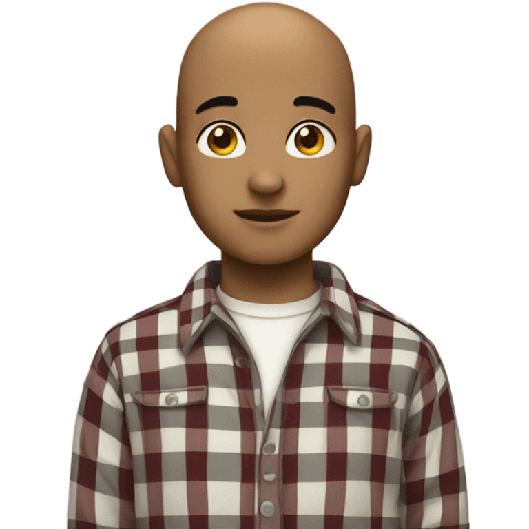 bald boy in plaid shirt emoji