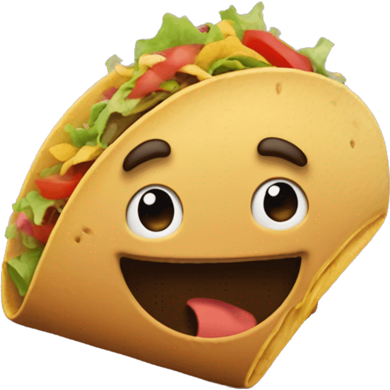 brown skined mexican laughing with a taco emoji