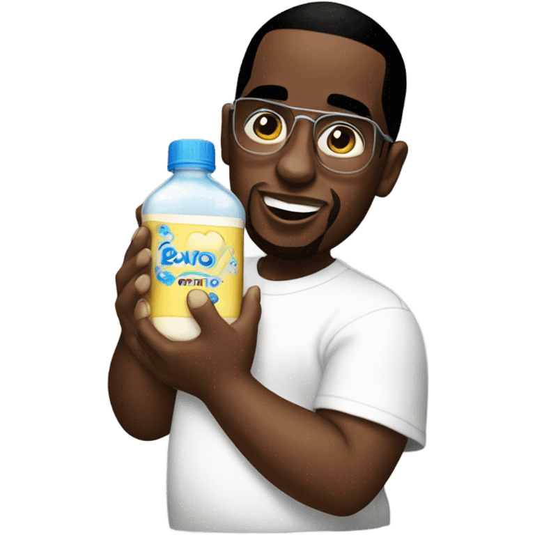 p diddy holding baby oil emoji