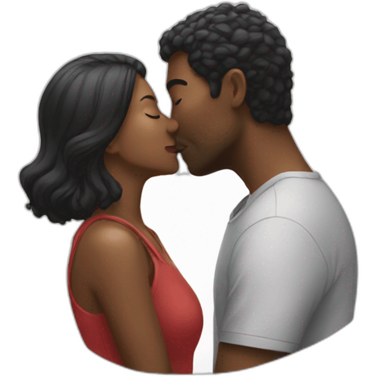 Two people kiss emoji