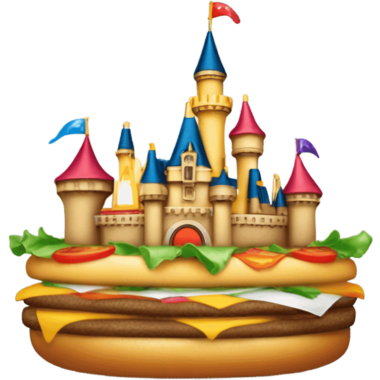 Disneyland paris castle cheeseburger  emoji