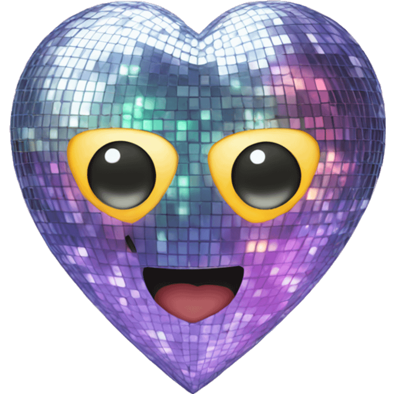 Disco ball heart emoji