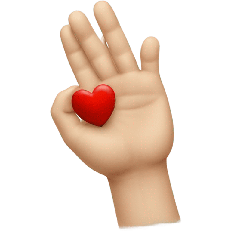 Metà cuore con la mano emoji