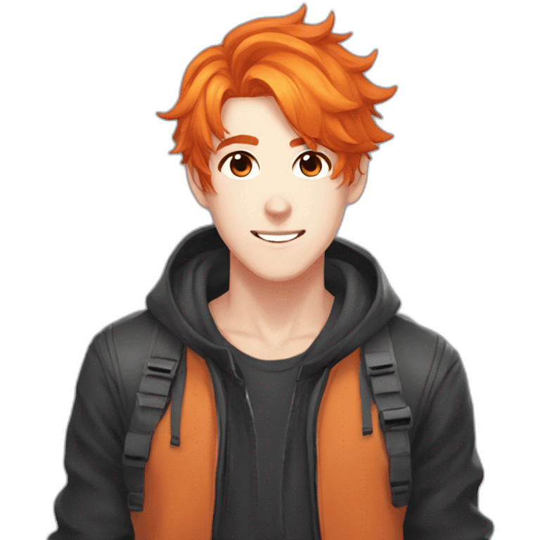 vtuber,lewis todd,orange hair emoji