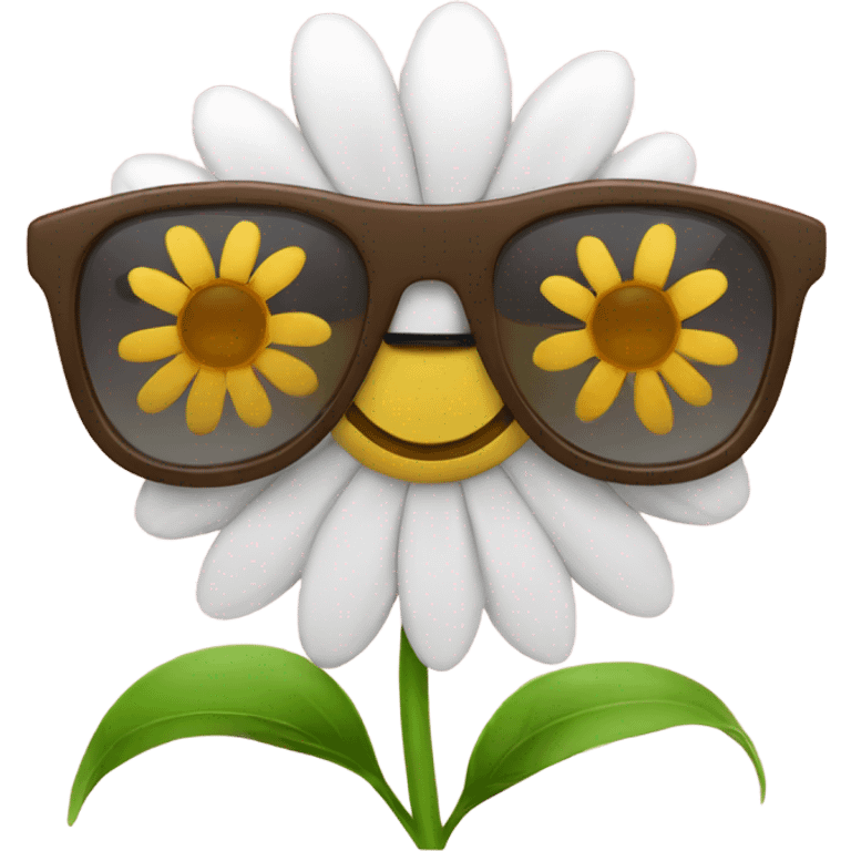 Flower with sunglassses emoji