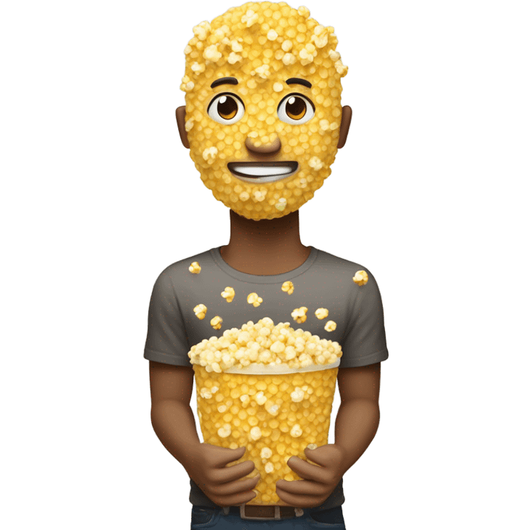 Human with popcorn head emoji