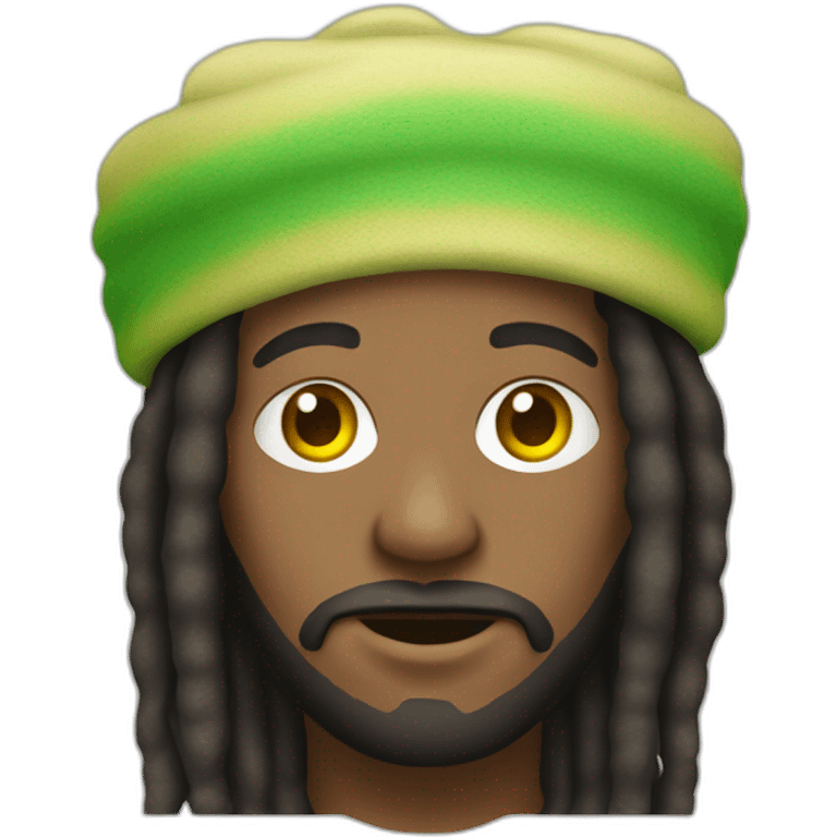 Rasta man in  with peace hand emoji