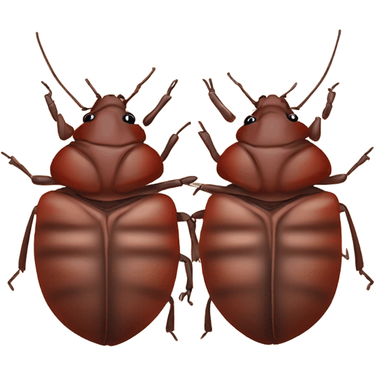 two bed bugs kissing emoji