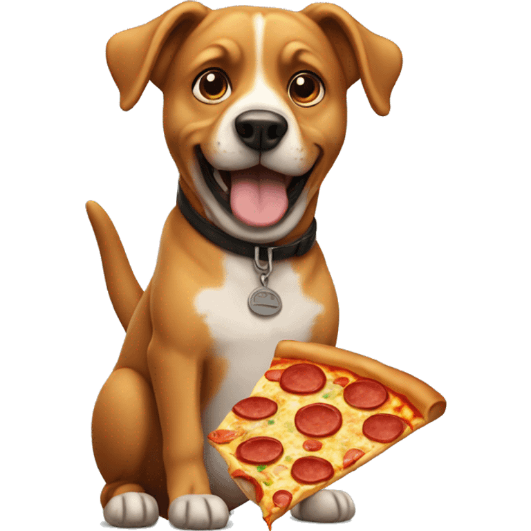 Dog with pizza  emoji