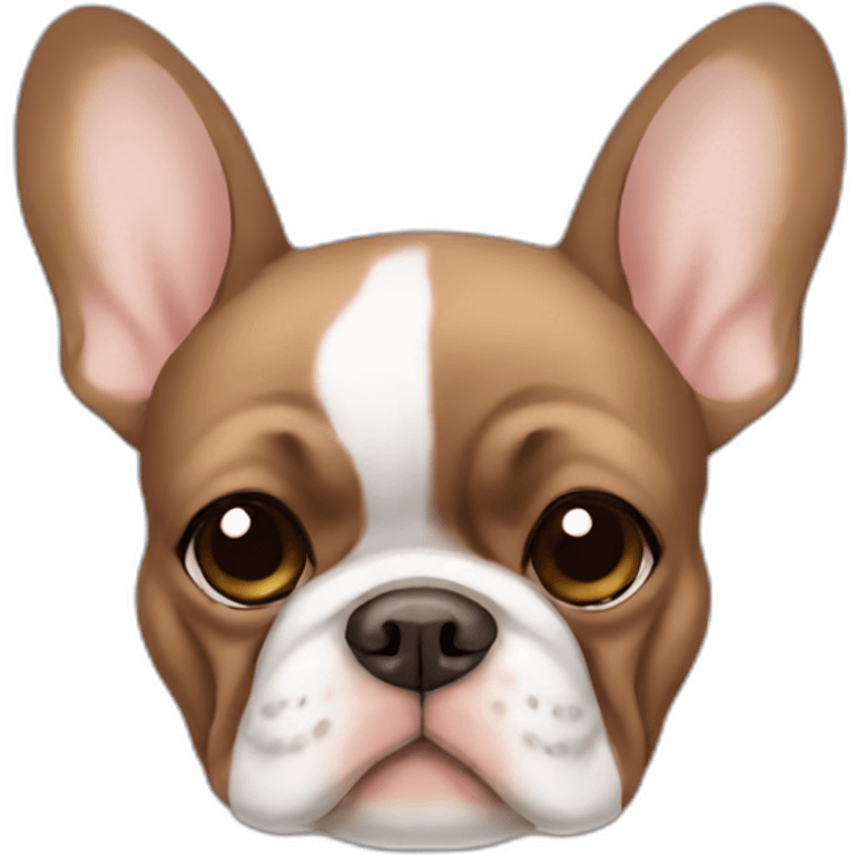 brown chubby french bulldog emoji