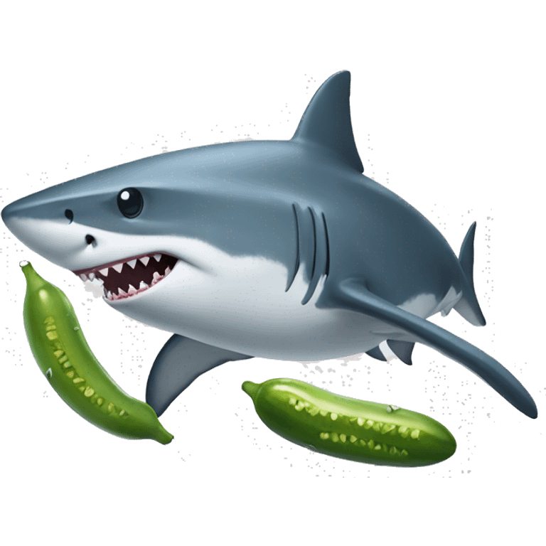 Shark with a pickle  emoji