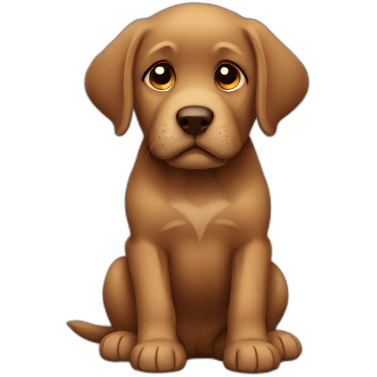 Sad puppy brown Labrador emoji