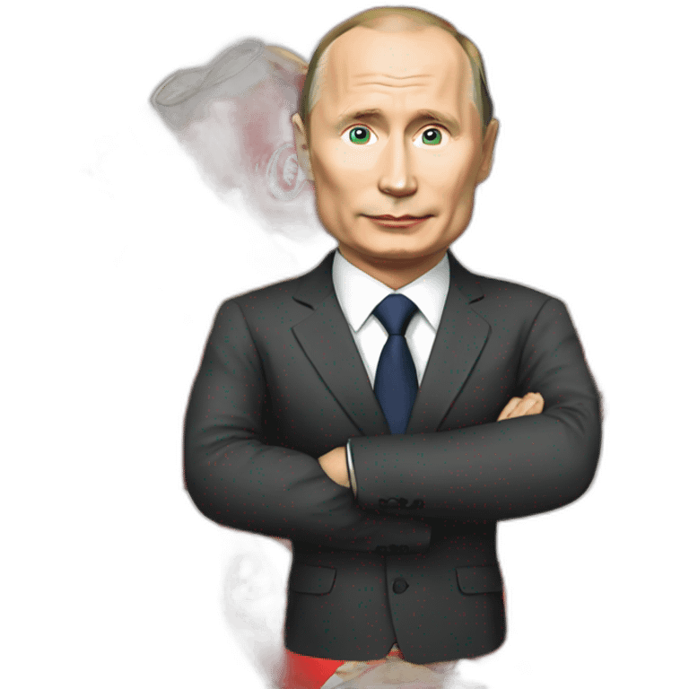 Putin whit a cocacola emoji