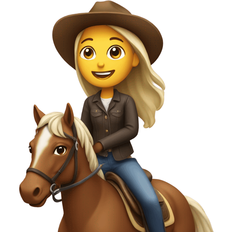 girl riding horse emoji