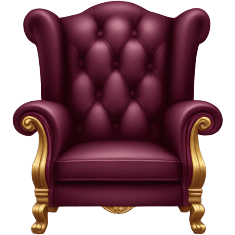 dark burgundy luxury chair emoji