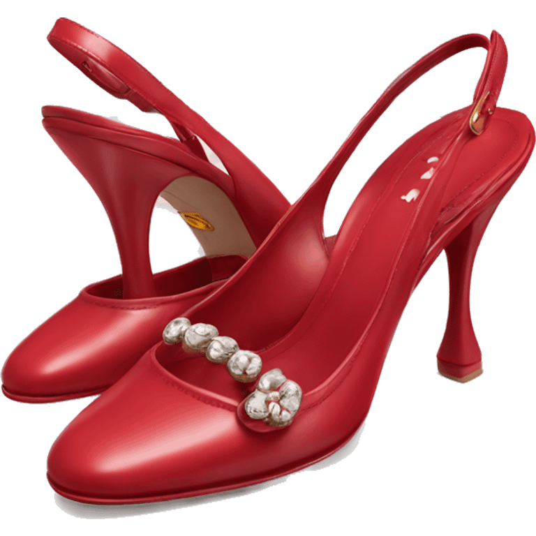 Miu miu slingback pumps in cherry-red  emoji