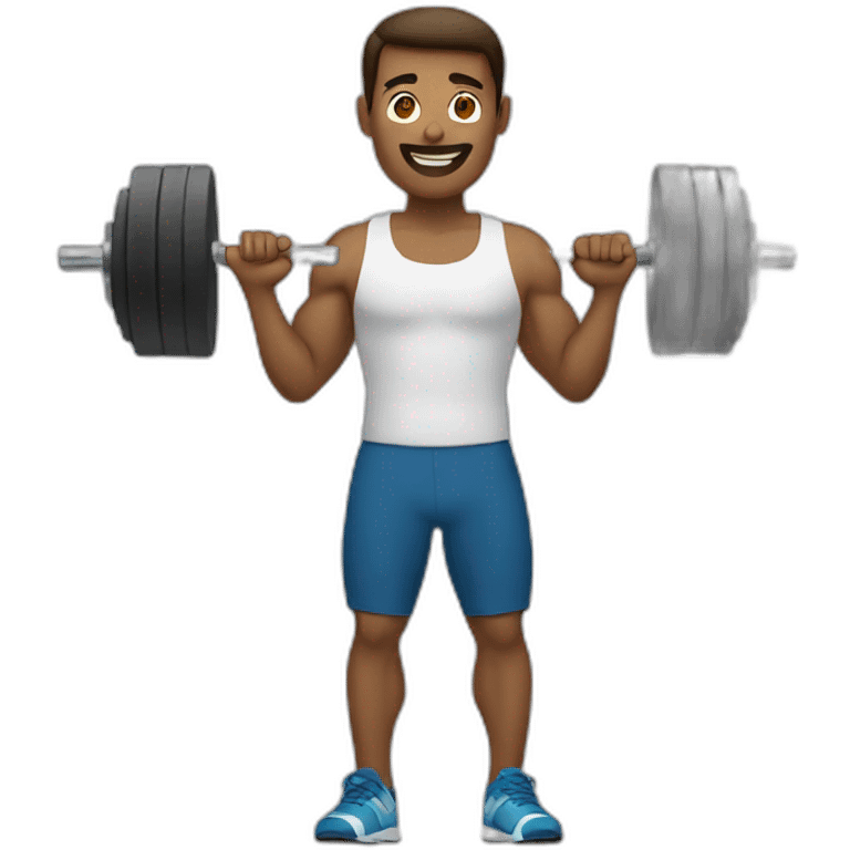 Man lifting dumbbells emoji