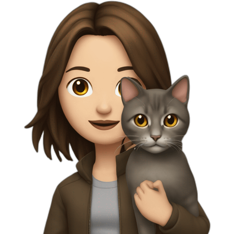 Keanu reeves girl Brown hair and one cat emoji