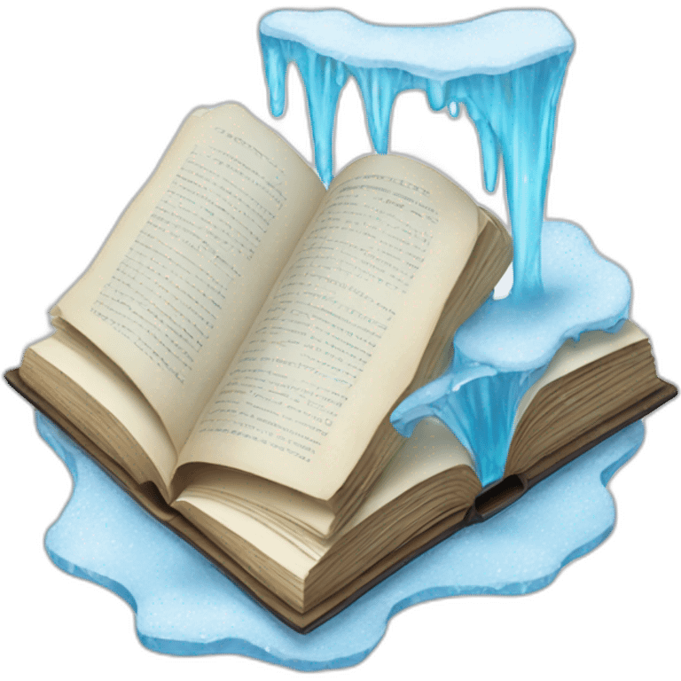 open book made of ice emoji