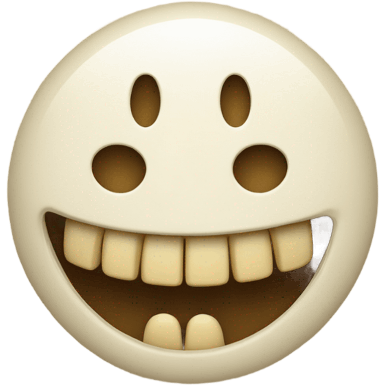 smiling smiley with bone emoji