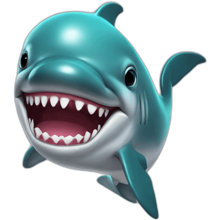 dolphin with bloddy jason mask emoji