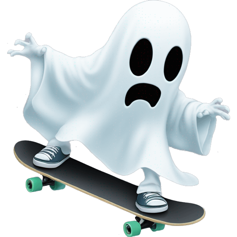 Ghost on skateboard  emoji