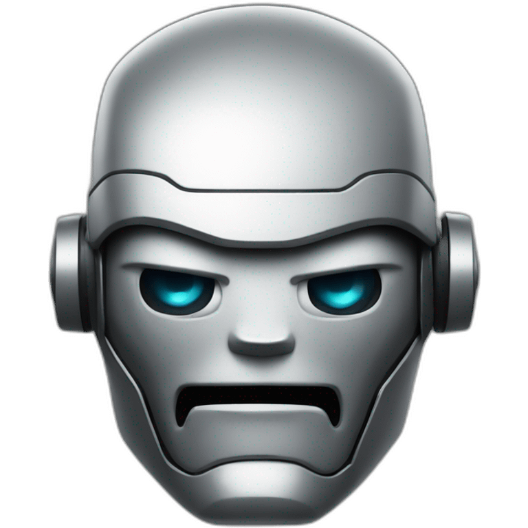 mean robot emoji