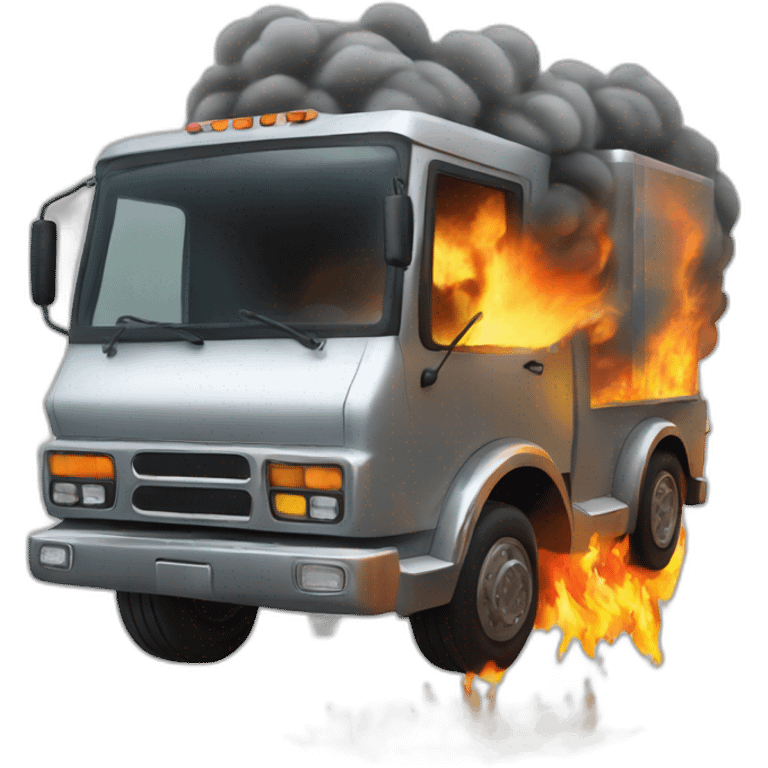 cyber truck on fire emoji