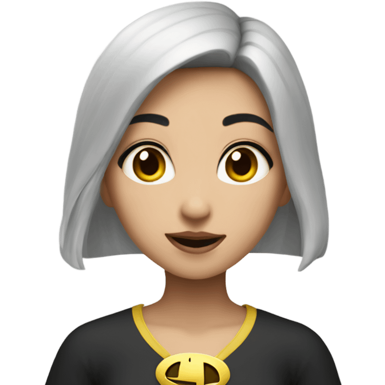 chinese girl in batman costu emoji