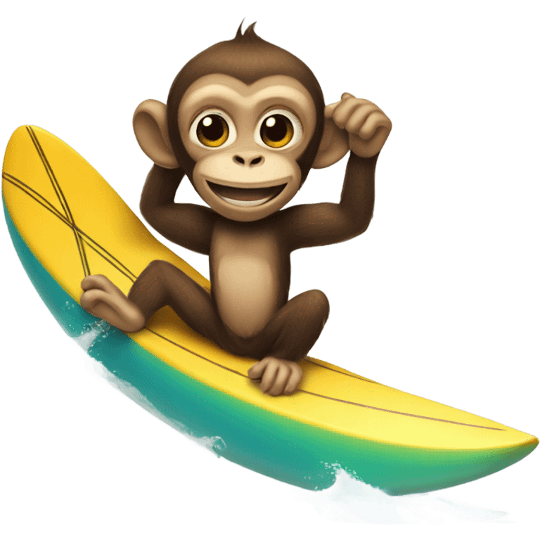 monkey on a surfboard  emoji