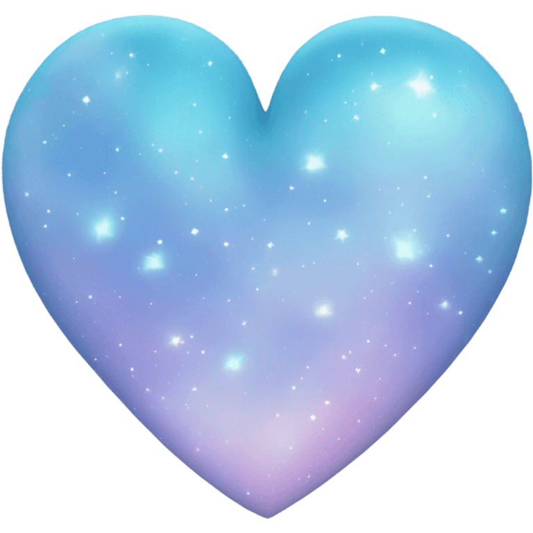 Pastel blue galaxy heart emoji