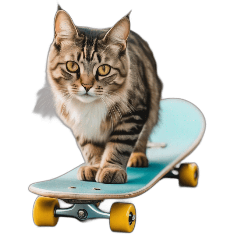 a cat skateboarding emoji