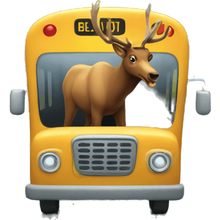 An Elk Driving a Bus emoji