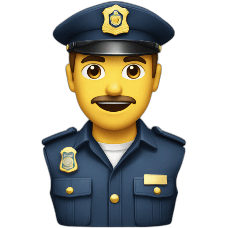 policia diciendo alto de frente emoji