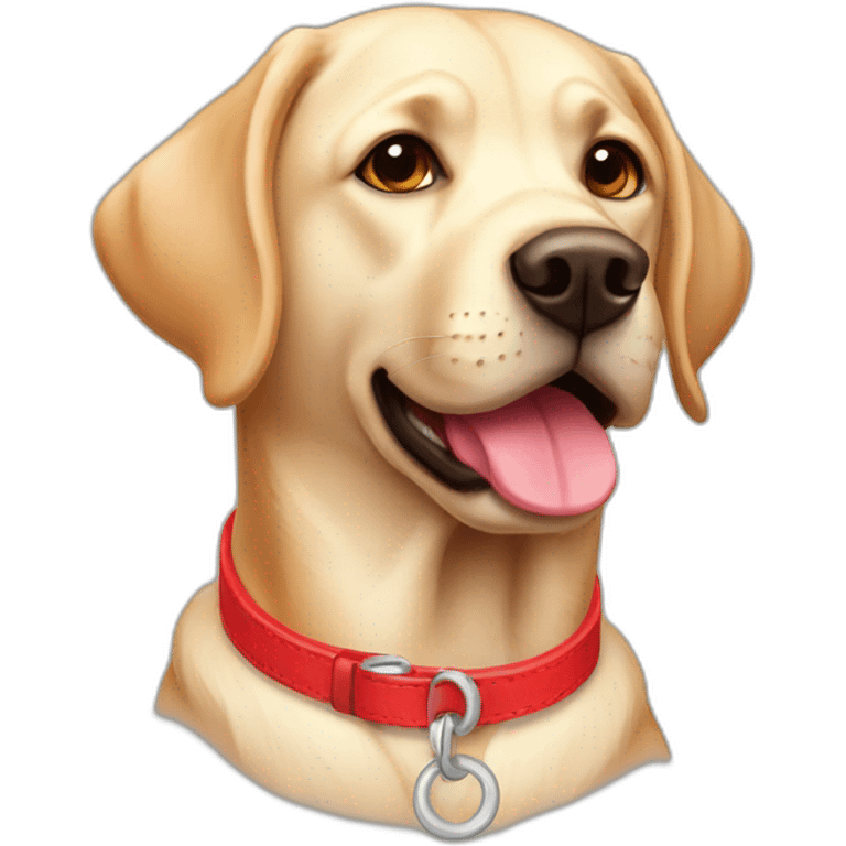 Labrador con collar rojo emoji