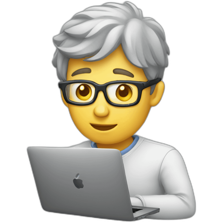 developer typing on macbook emoji