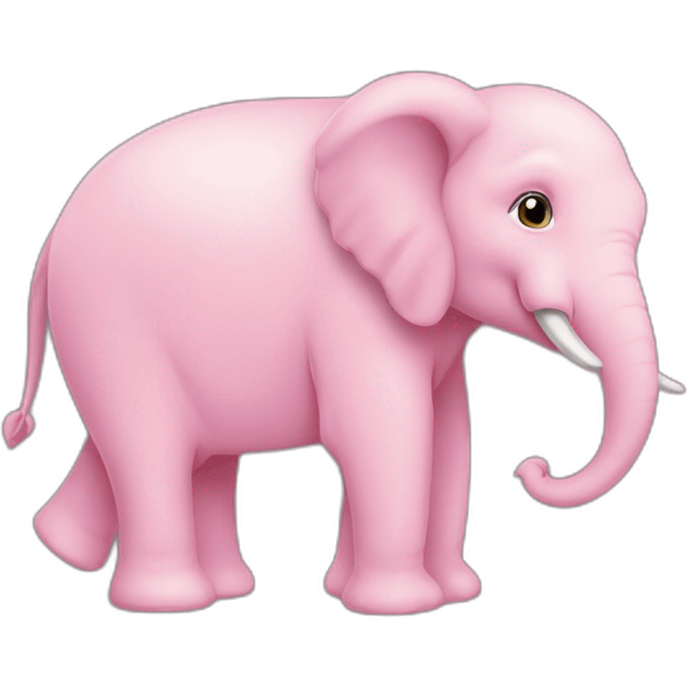 Éléphant de couleur rose emoji