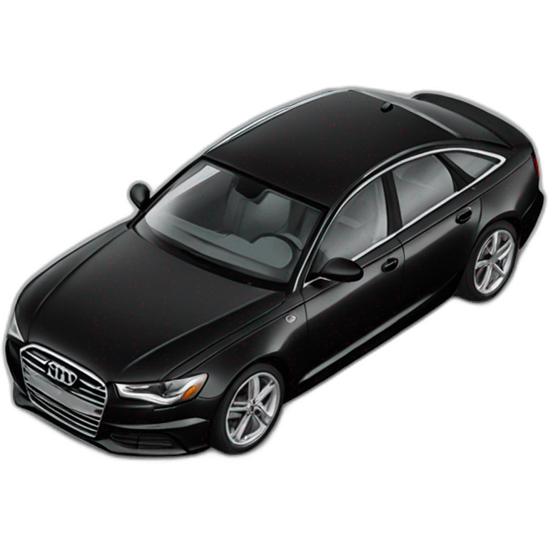 audi a6 sedan black emoji