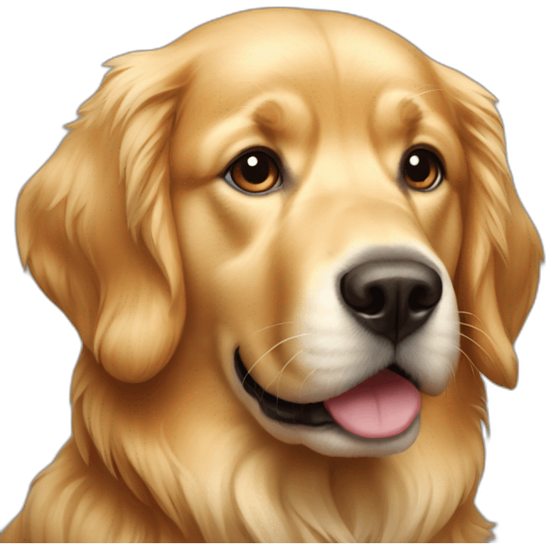 chien golden retriever emoji