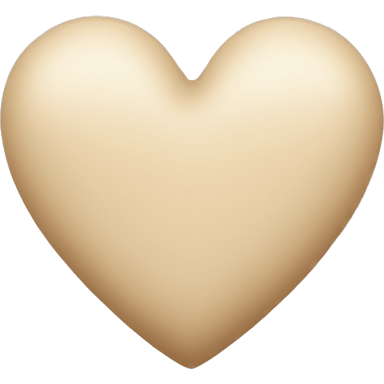 Beige heart emoji