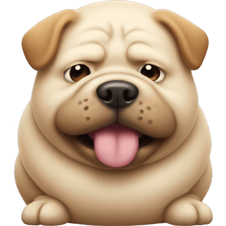 fat dog pooping emoji